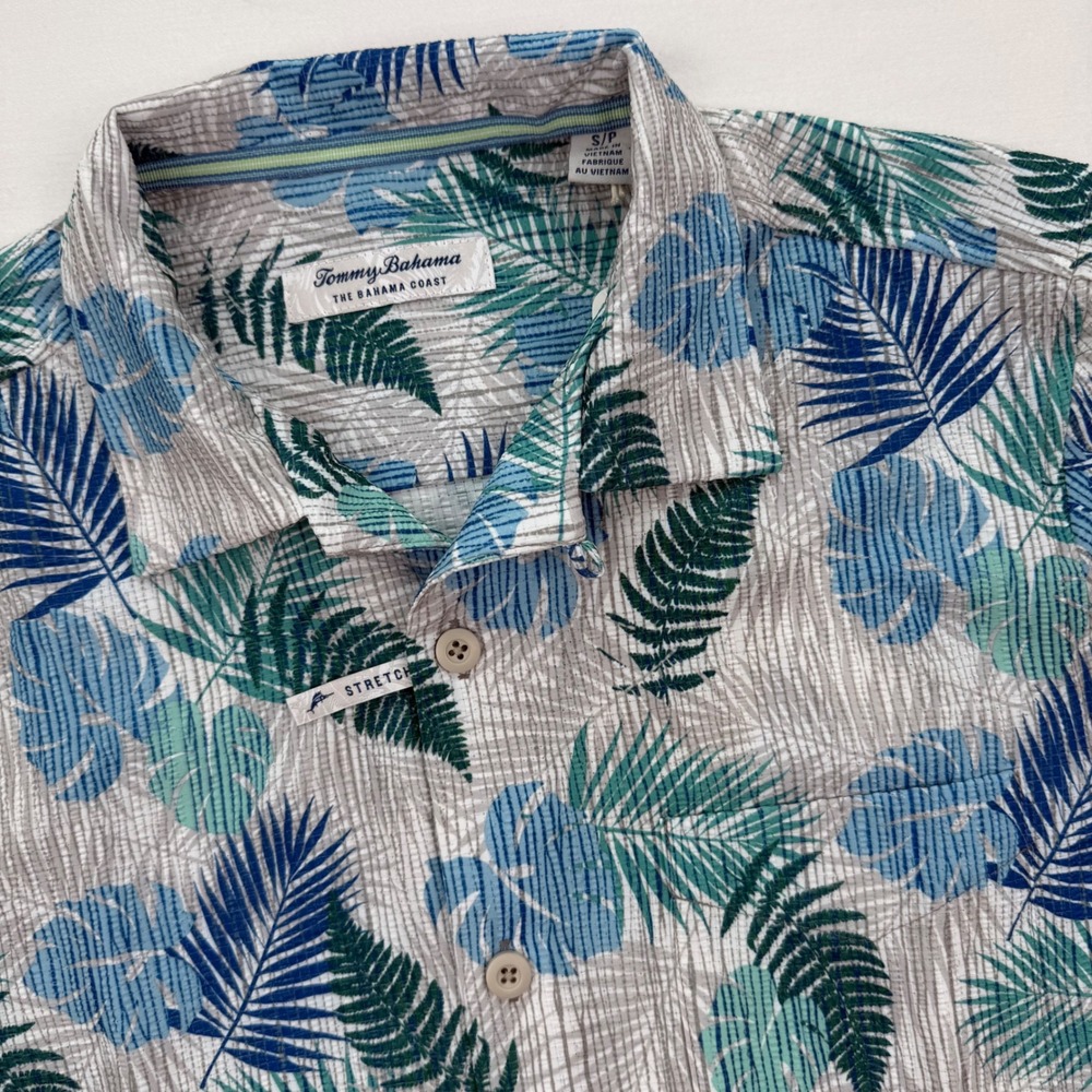 Tommy Bahama IslandZone Button Up Camp Shirt Stretch Comfort Cool Tropical S New